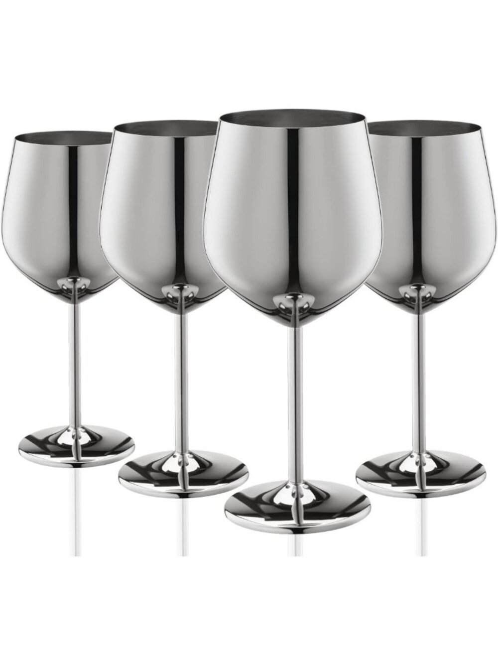 Elegant Stainless Steel Wine Glasses Set of 4, 18oz Insulated Drinkware for